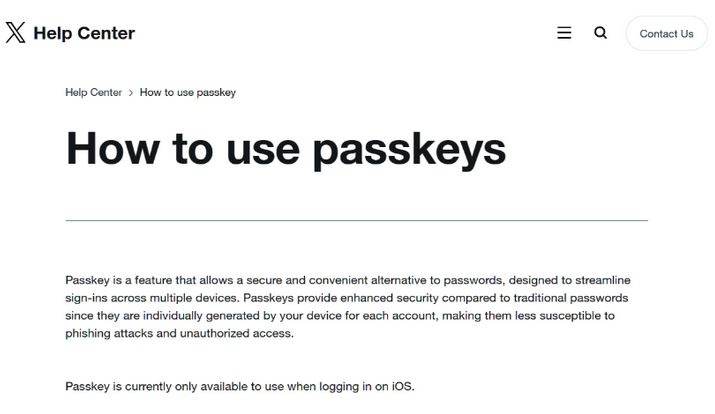 理塘苹果维修店铺分享iOS用户如何通过通行密钥(Passkey)登录 