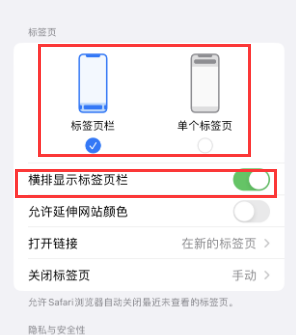 理塘iPhone授权维修分享Safari浏览器如何切换标签栏位置 